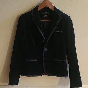 Ralph Lauren Rugby Black Velvet Blazer Sz 2